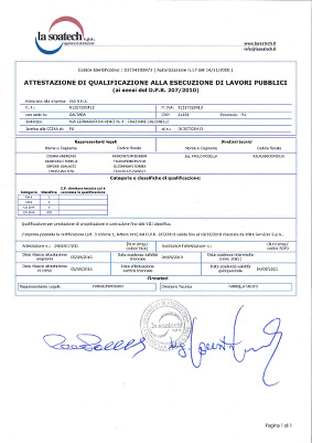 La Soatech Certificate