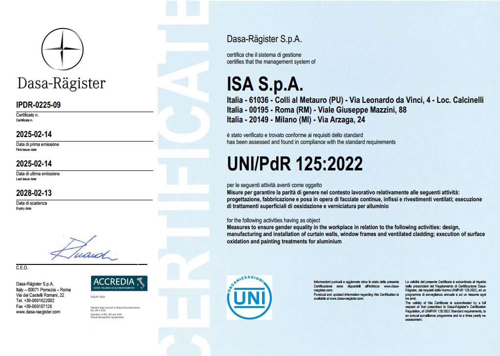 Certificazione UNI/PdR 125:2022 - Parità di Genere